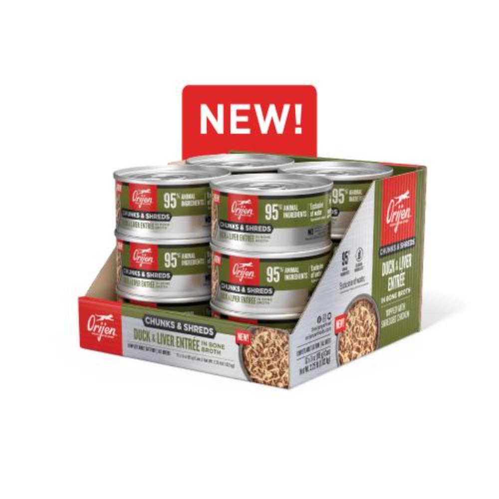 Orijen Chunks And Shreds Duck & Liver Adult Wet Cat Food