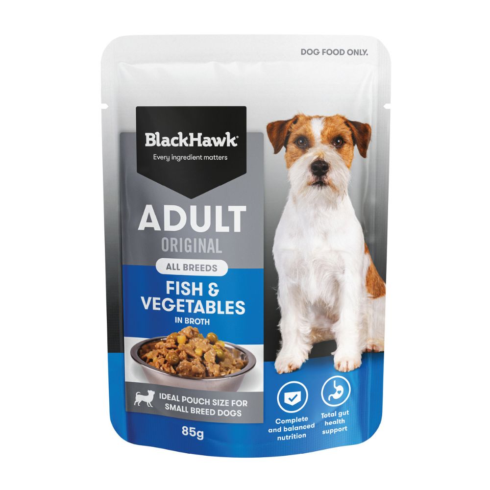 Black Hawk Adult Fish And Vegetables Wet Food Pouches