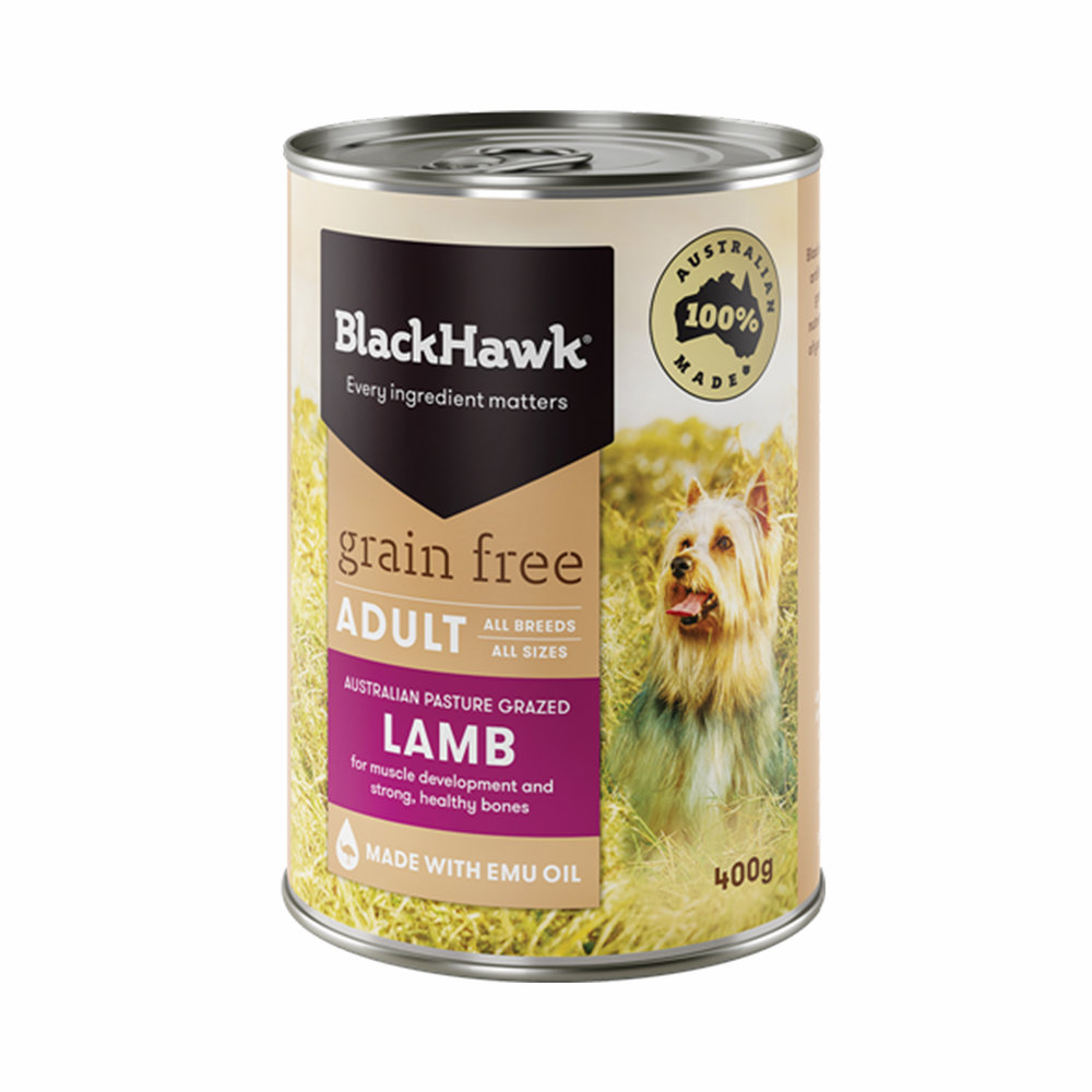 Black Hawk Dog Food Adult Grain Free Lamb Cans