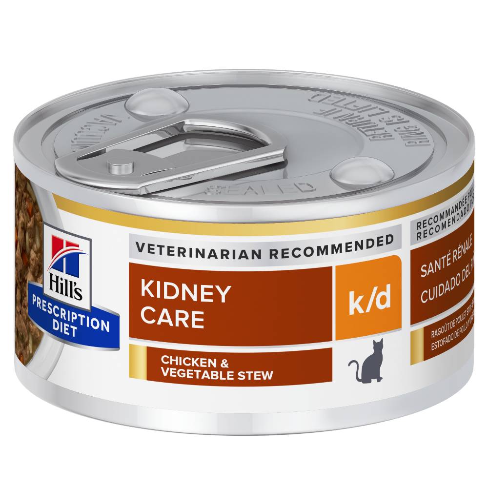 Hills Prescription Diet k/d Kidney Care Chicken Vegetable Stew Canned Cat Food