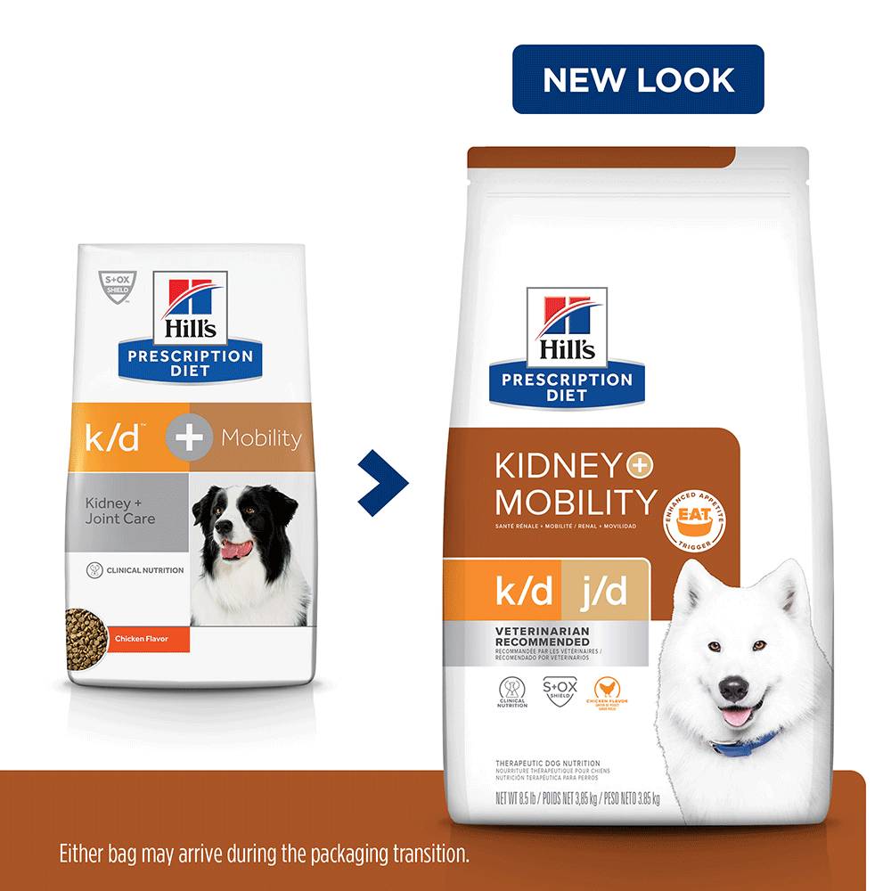 Hills Prescription Diet k/d Kidney Care Plus j/d Mobility Dry Dog Food
