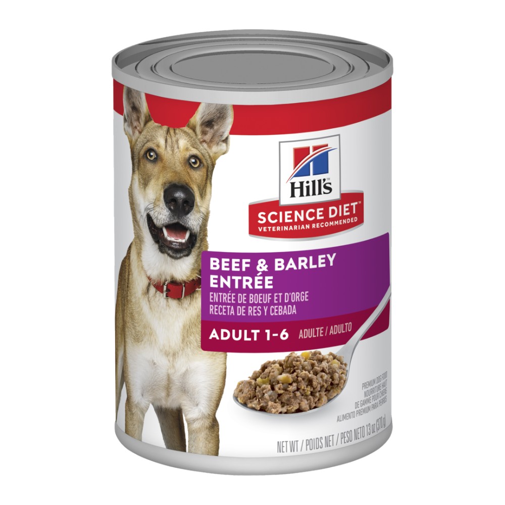 Hills Science Diet Adult Beef and Barley Entree Canned Dog Food