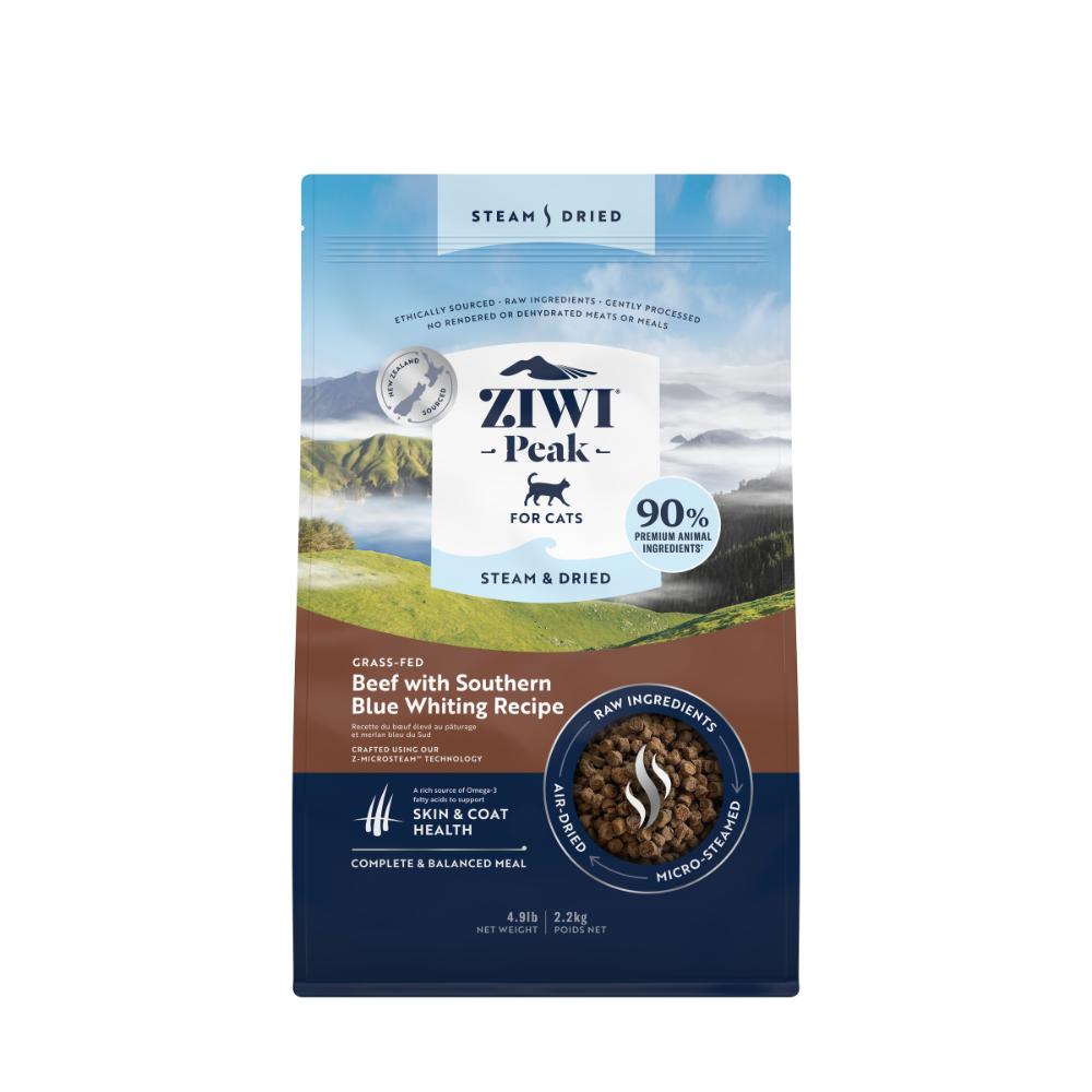 Ziwi Peak Steam Beef With Southern Blue Whiting Adult Cat Dry Food