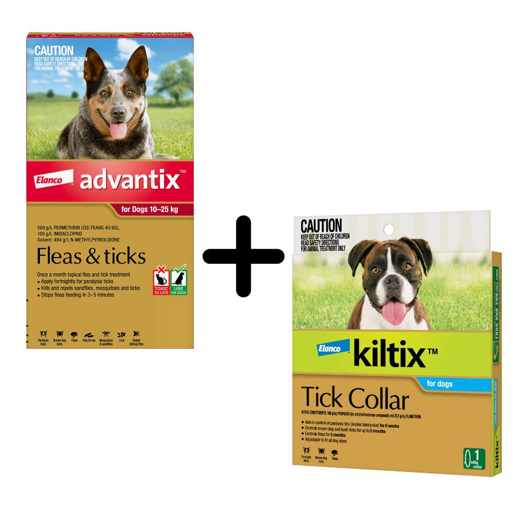 Advantix and Kiltix Bundle for Large 10-25kg Red
