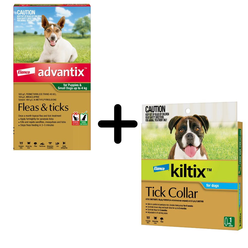 Advantix and Kiltix Bundle for Puppies / Small under 4kg Green