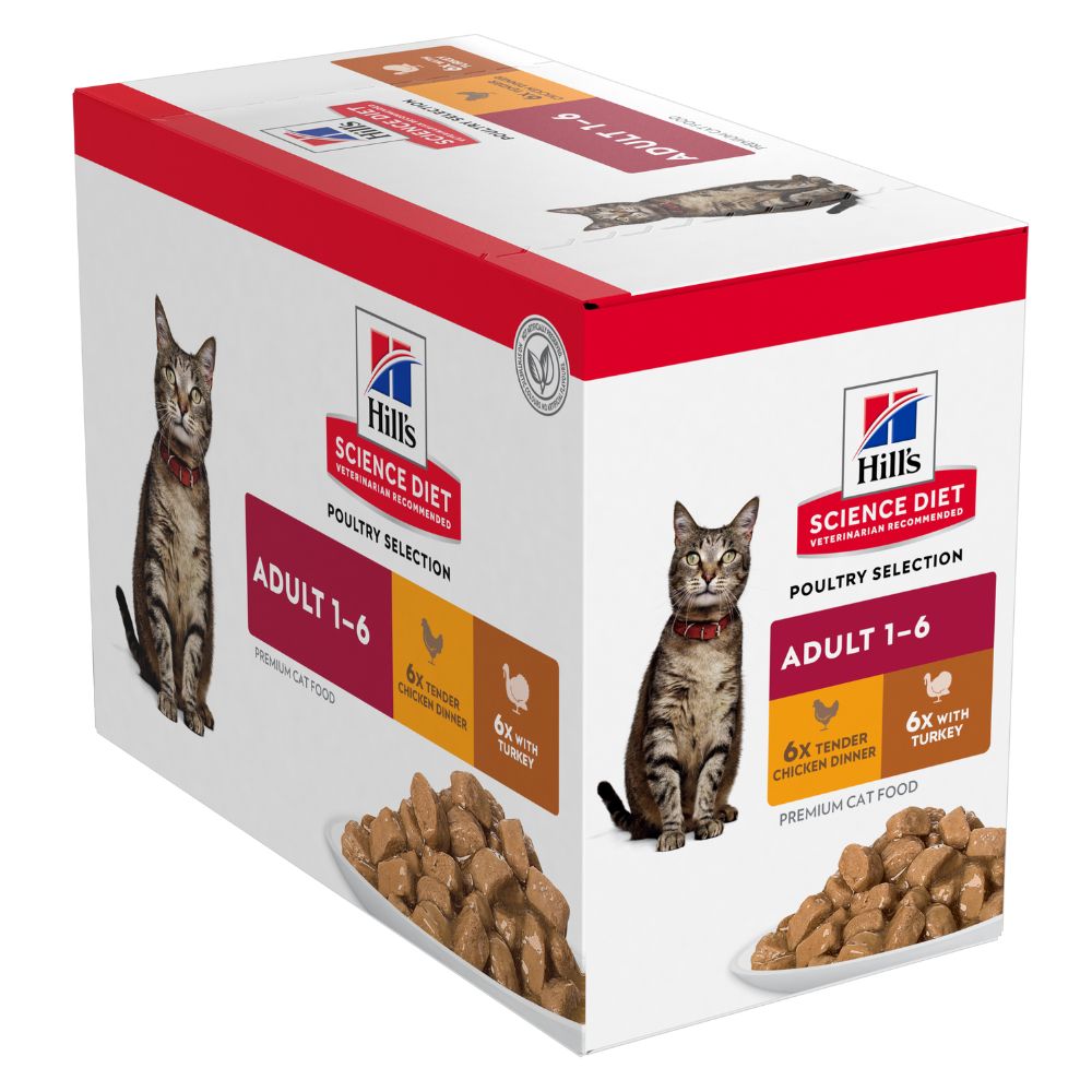 Hills Science Diet Adult Poultry Selection Cat Food Pouches