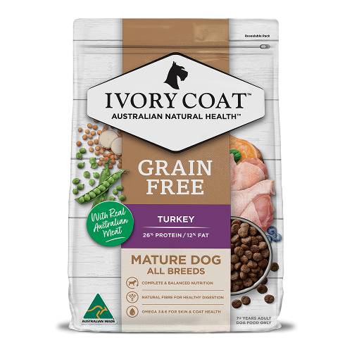 Ivory Coat Grain Free Adult Dog Mature Senior Turkey