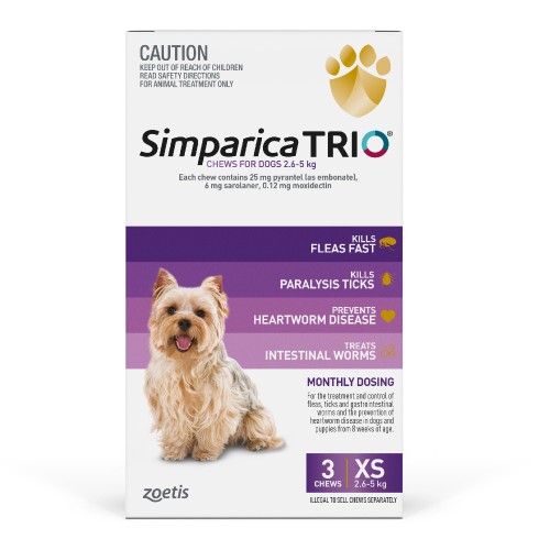 Simparica Trio Extra Small 2.6-5kg