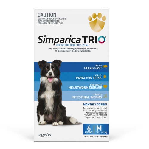 Simparica Trio Medium 10.1-20kg