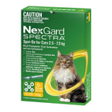 NexGard Spectra Large Cats 2.5-7.5kg Yellow