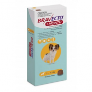 Bravecto Very Small 2-4.5kg Yellow Dog 1 Month Chew Treatment