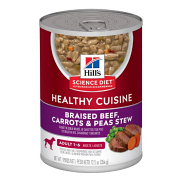 Hills Science Diet Adult Healthy Cuisine Beef, Carrot and Peas Stew Canned Dog Food