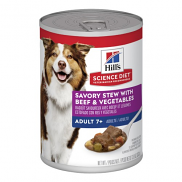 Hills Science Diet Senior Adult 7+ Savory Stew Beef and Vegetable Canned Dog Food