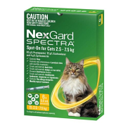 NexGard Spectra Large Cats 2.5-7.5kg Yellow