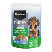 Black Hawk Puppy Chicken And Vegetables Wet Food Pouches