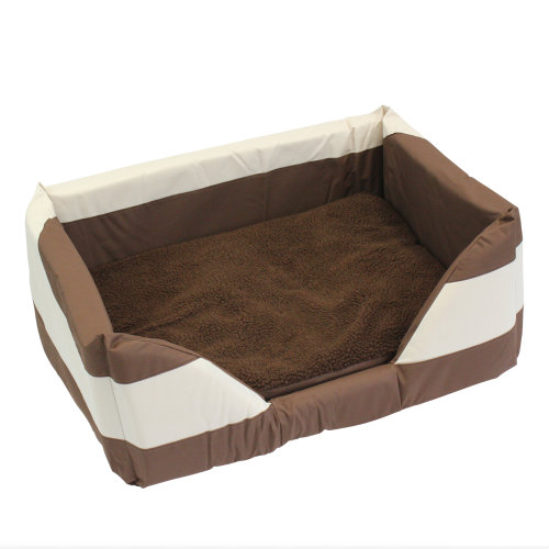 Walled Dog Bed in Brown