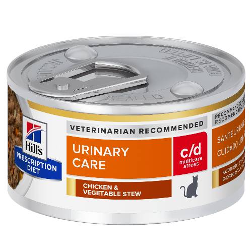 Hills Prescription Diet c/d Multicare Stress Urinary Care Chicken Vegetable Stew Canned Cat Food