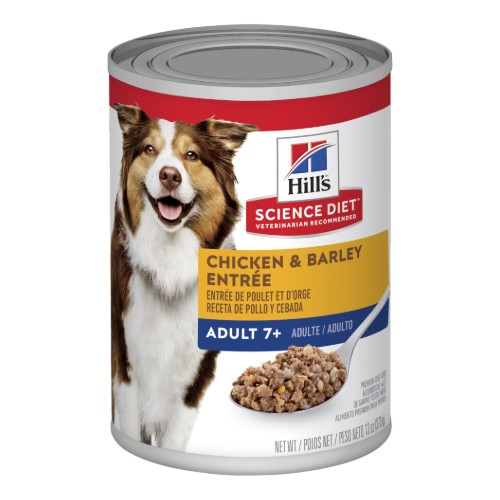 Hills Science Diet Senior Adult 7+ Chicken and Barley Entree Canned Dog Food