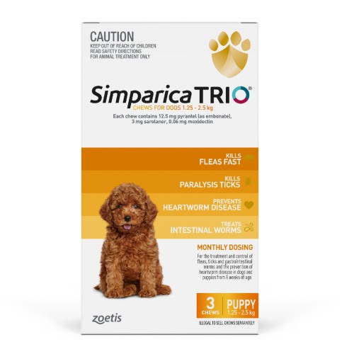 Simparica Trio Puppy 1.3-2.5kg